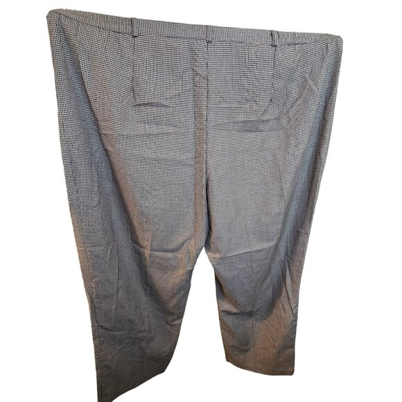 Jms Pants Just My Size Womens Plus Houndstooth Size 30 Black Cream Plaid JJ3857 - Picture 3 of 8